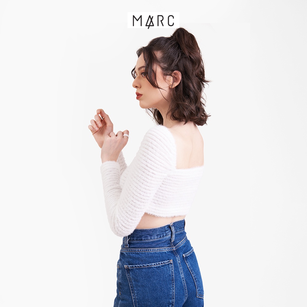 Áo thun nữ MARC FASHION croptop cổ vuông tay dài CBLH020823