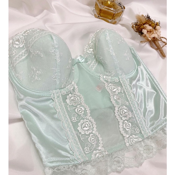 Áo corset croptop mint pastel 2hand