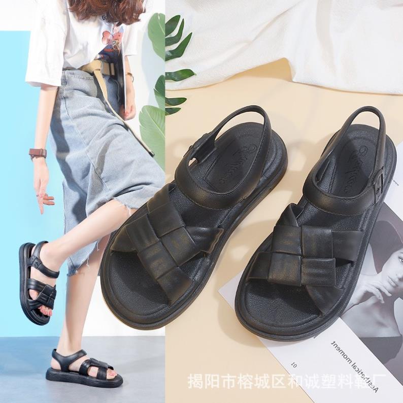 Sandal nữ quai ngang đan chéo siêu nhẹ Hót trends