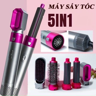 Máy sấy tóc mini công suất lớn 3 in 1 SHomme Máy uốn xoăn tạo kiểu tóc gợn sóng Lược điện chải tóc 2 chiều nóng lạnh