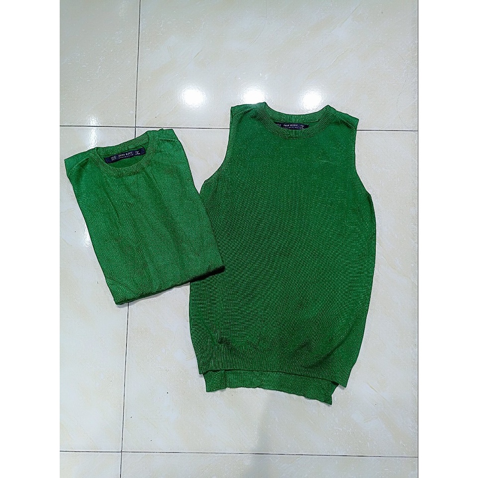 Áo ba lỗ len lông thỏ Zara mềm mát ôm body