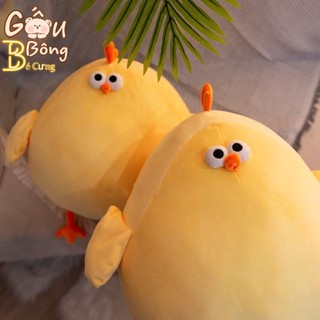 Thú Nhồi Bông Gà Vàng Bụng Bự 60cm 70cm Gối Tựa Lưng