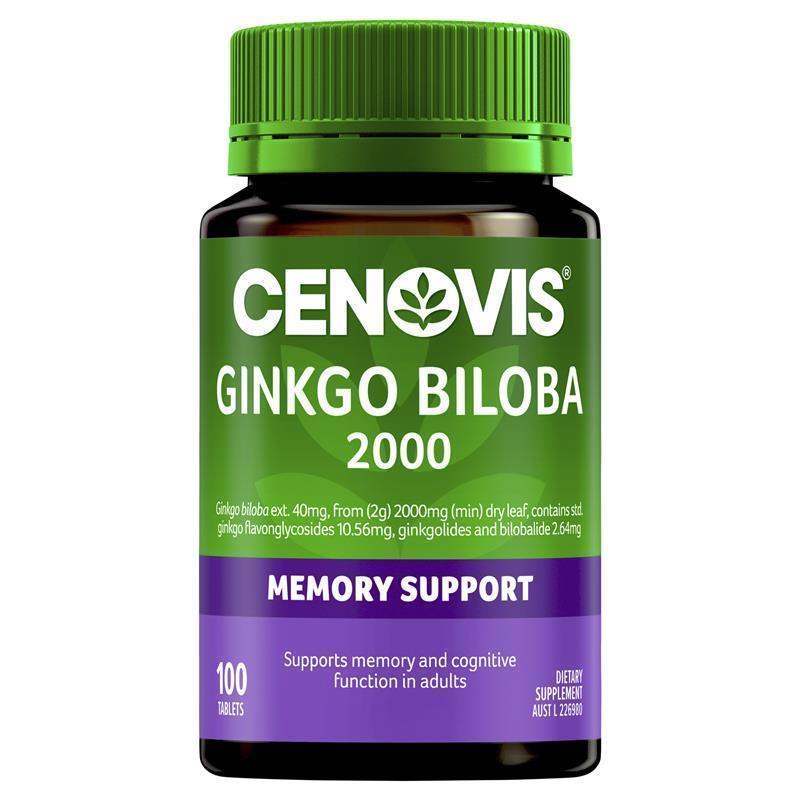 Viên uống Cenovis Ginkgo Biloba 2000 for Memory Support 100 viên, hỗ trợ tăng cường trí nhớ