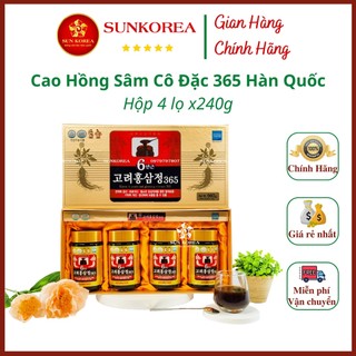 Cao hồng sâm 365 hàn quốc set 4 lọ x240g