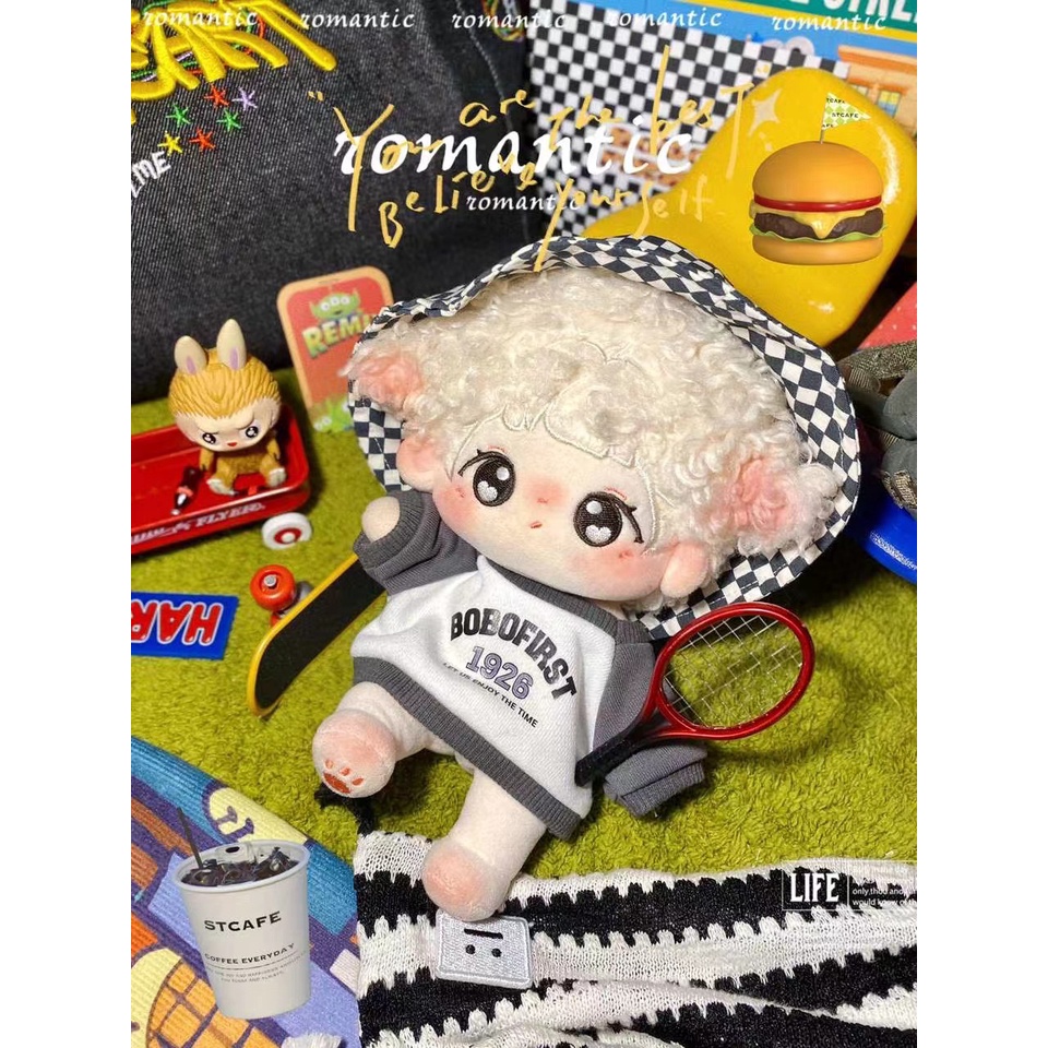 Sweater hoạ tiết loang phong cách retro cho bé doll 20cm 10cm