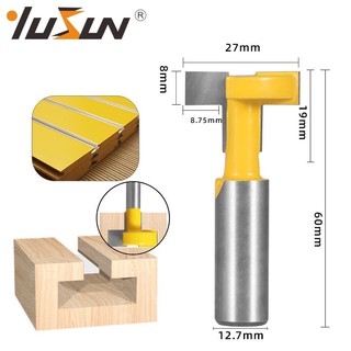 Mũi soi gỗ rãnh chữ T - Mũi phay gỗ cốt 12ly7