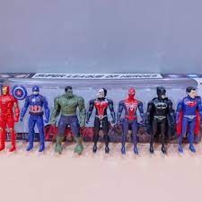 Đồ chơi 7 siêu nhân anh hùng người nhện, người dơi, người sắt..có khớp cho bé trai trên 2 tuổi