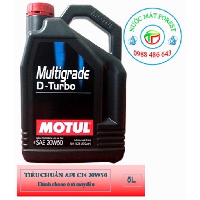 dầu nhớt motul Multigrade D-Turbo máy dầu 15w40 và 20w50 5 lít