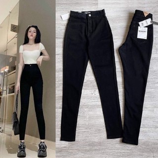 Quần jean nữ ôm quần skinny dáng body lưng cao chất liệu bò giấy loại 1 siêu co dãn