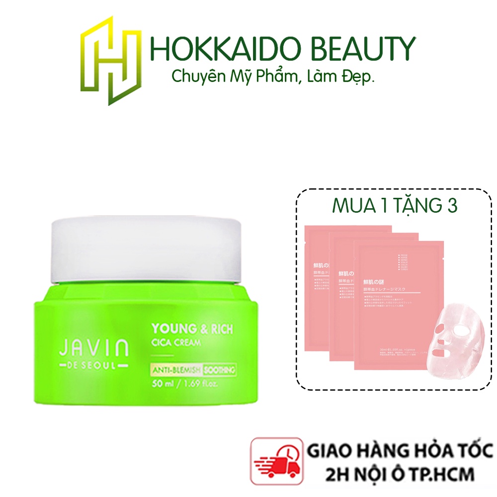 Kem dưỡng phục hồi da kích ứng Hàn Quốc Javin De Seoul Young & Rich Cica Cream 50g