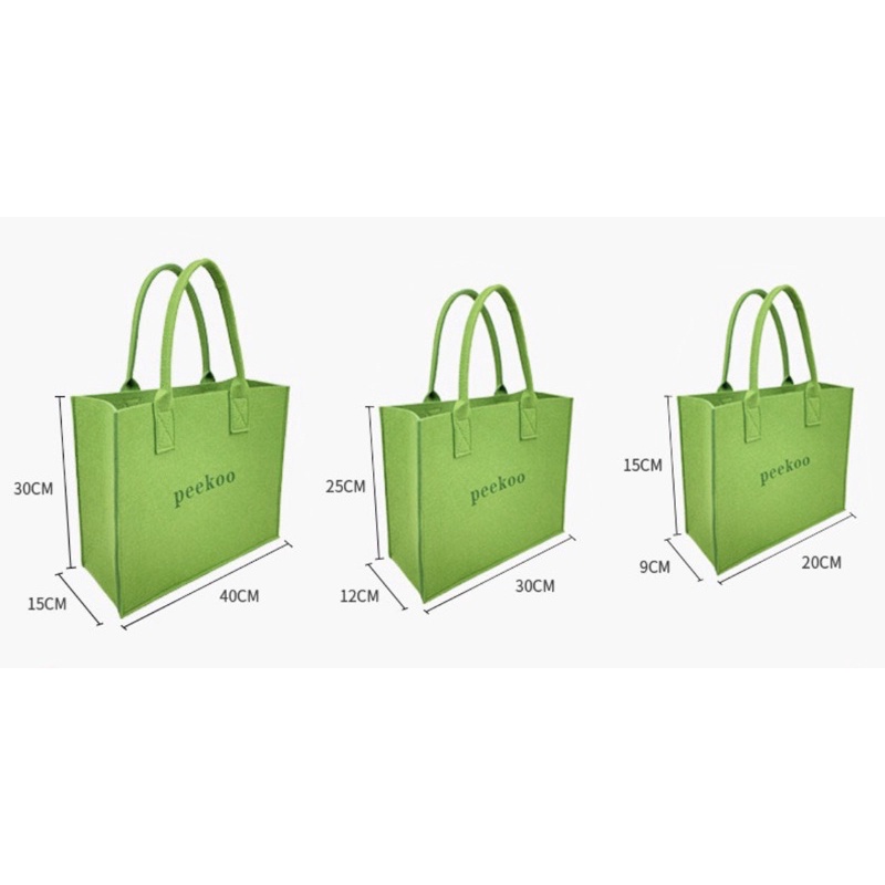 SALE -Túi Xách TOTE Xanh Lá PEEKOO Hot Trend 2022