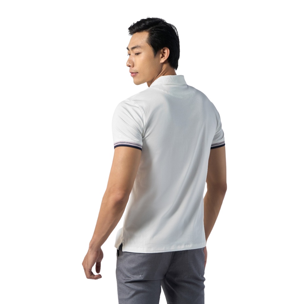 Áo thun nam có cổ bẻ polo OWEN APV231313 phông ngắn tay hàng hiệu cao cấp dáng body fit màu đen vải cotton mềm mát