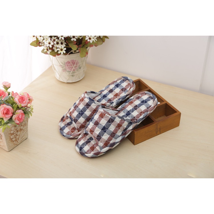 Dép vải cotton đi trong nhà, dép đi văn phòng, thấm hút, êm ái, phong cách vintage,dép đi trong nhà