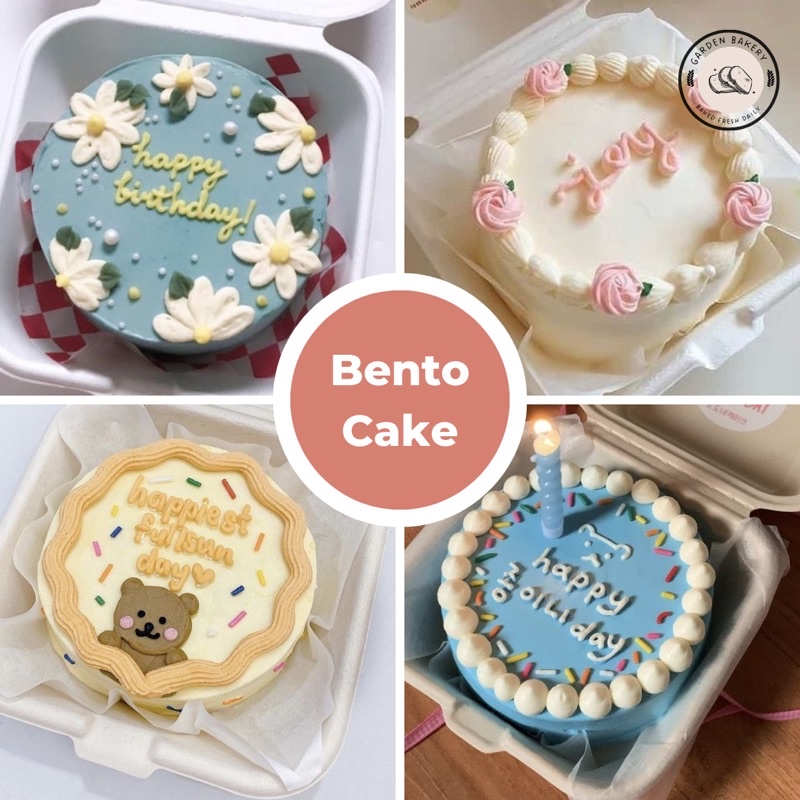 Bánh Kem Mini Bento Cake by Garden Bakery phong cách Hàn quốc - Bánh Sinh Nhật Mini - Món quà sinh nhật ý Bento cake