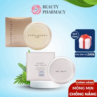 Phấn phủ siêu mịn hàn quốc chính hãng - geo sempre happy & please pact trắng vàng beauty pharmacy bpr099 1 1