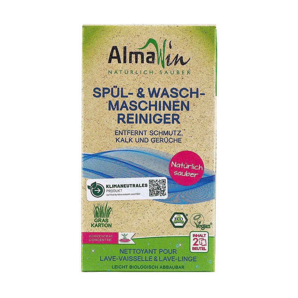 Bột vệ sinh Almawin sử dụng cho máy rửa bát, làm sạch cặn canxi bảo vệ máy, hàng chính hãng