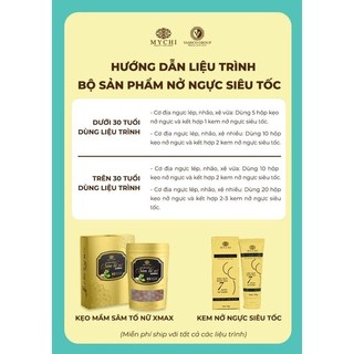 Combo 10 hộp kẹo mầm sâm tố nữ Xmax và Kem Nở ngực massage Cream Thảo Mộc 37