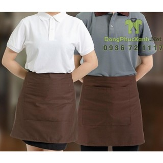 Tạp dề ngắn trơn Nam Nữ làm đồng phục nhà hàng cafe