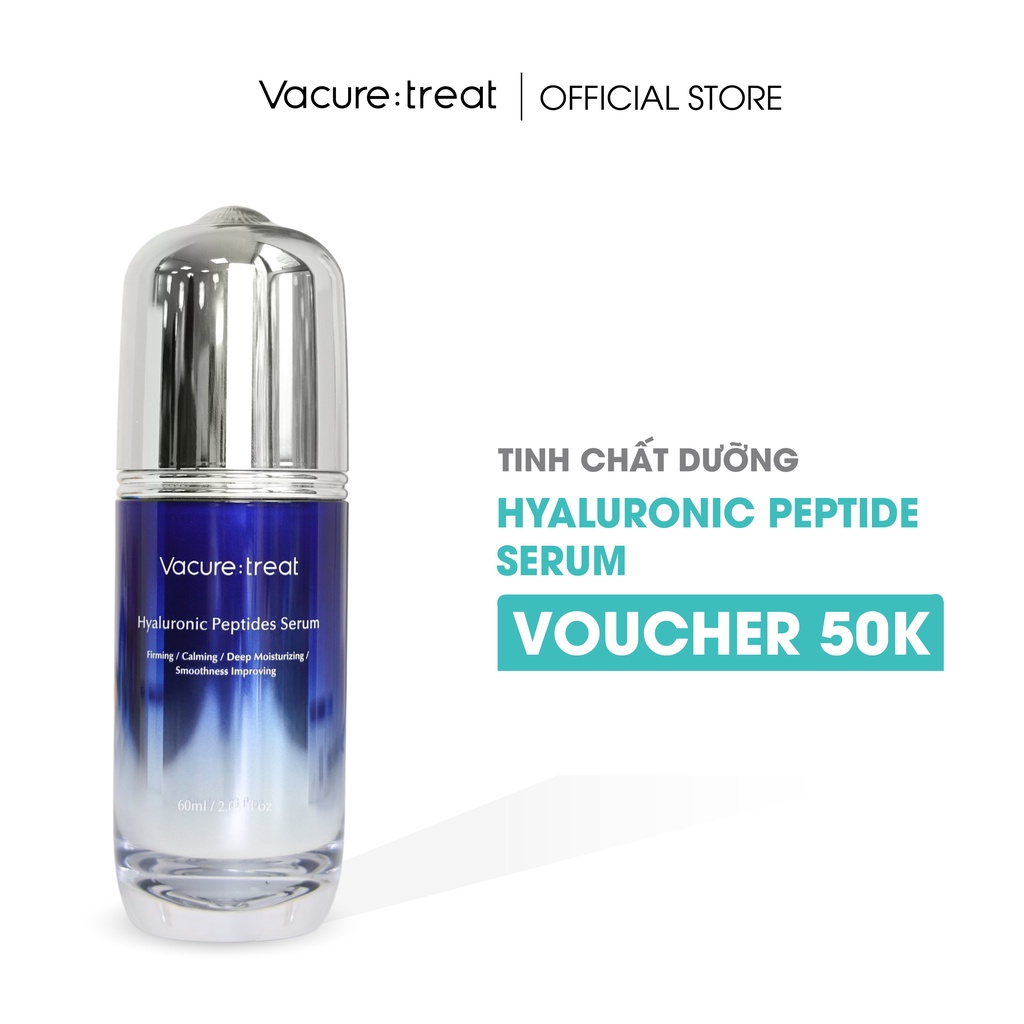 Tinh chất dưỡng tái tạo da &amp; siêu cấp ẩm Vacure:treat Hyaluronic Peptide Serum 60ml