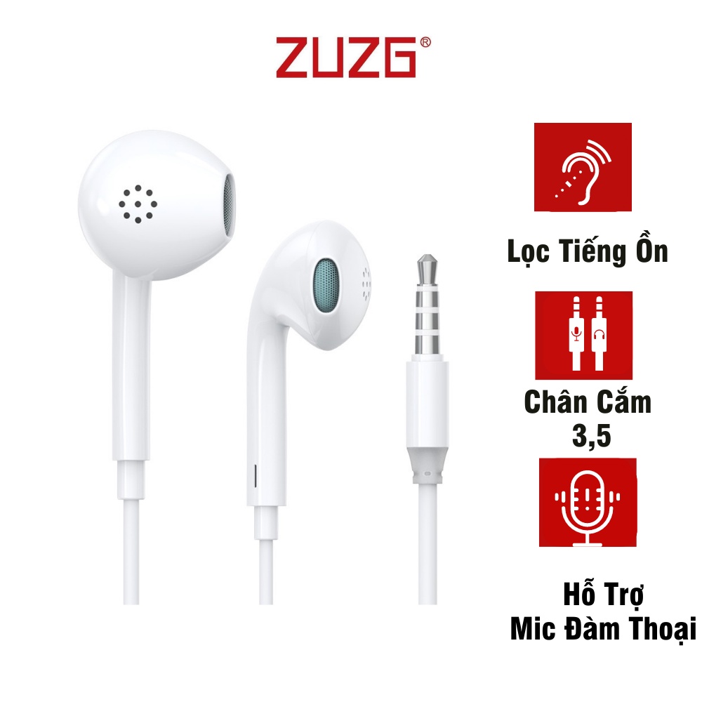 Tai nghe nhét tai chốn ồn chân 3.5 chính hãng ZUZG E01