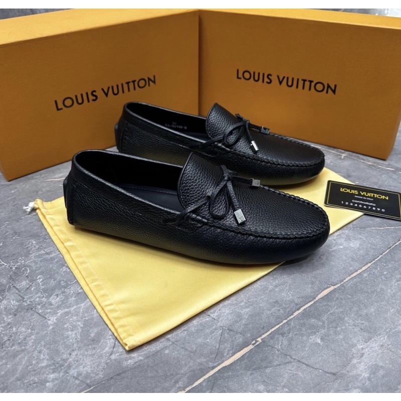 Giày da nam LV hoạ tiết nơ đế cao cấp bản mới 2023