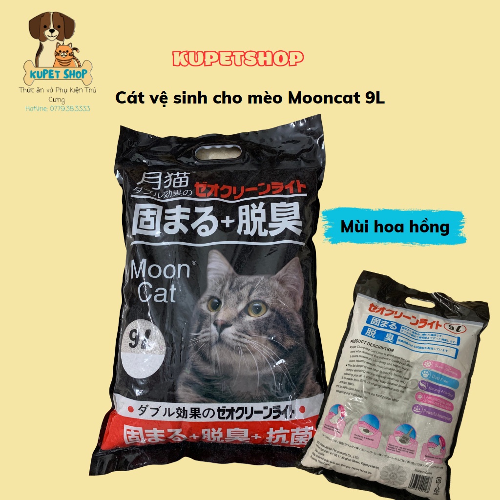 Cát vệ sinh cho mèo nhật đen MoonCat 9L -KuPetShop