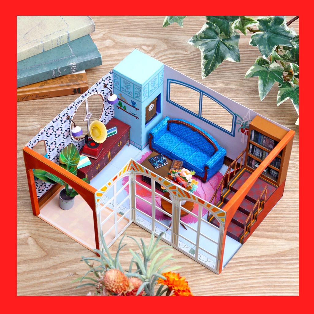 Mô hình handmade bằng giấy - Nội thất trong nhà (Furniture in house - Papercraft) (Tặng kèm 1 tấm decal "money chibi")