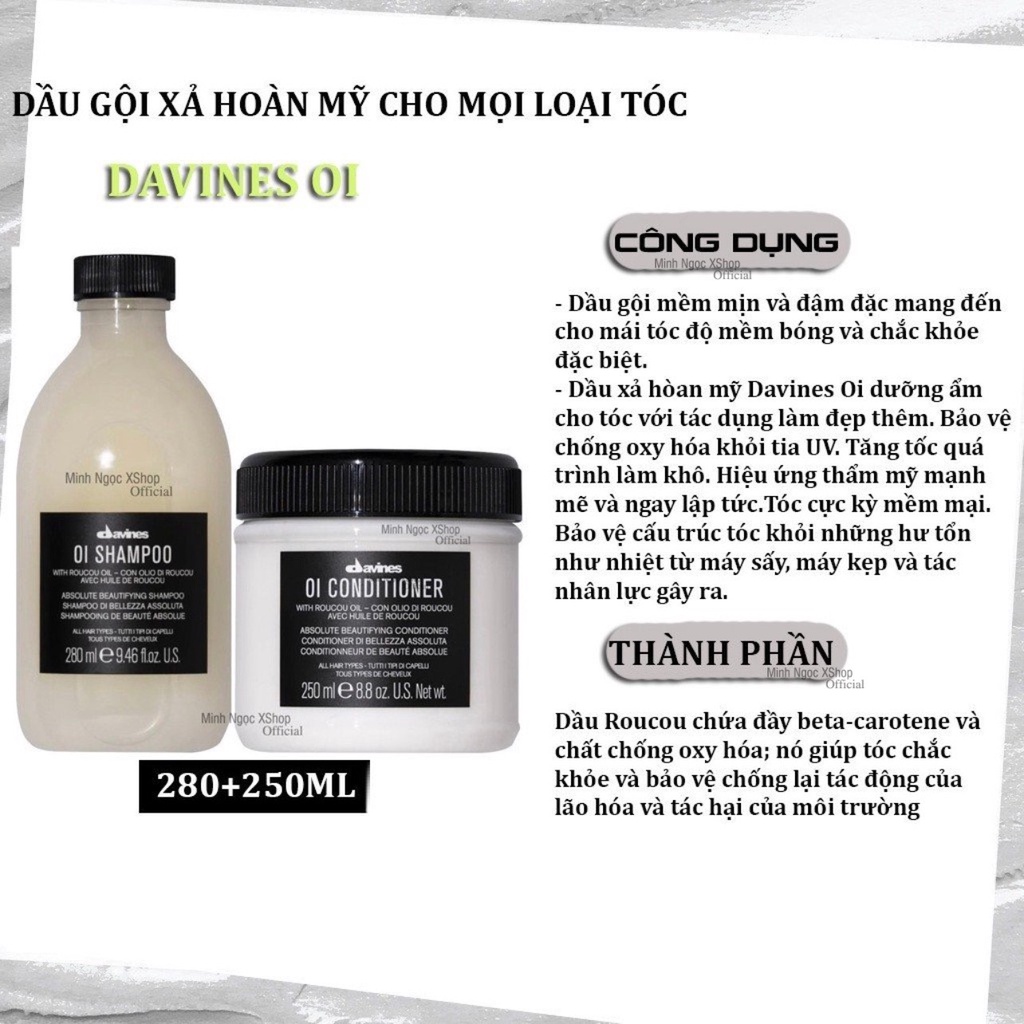 Dầu xả hoàn mỹ cho mọi loại tóc Davines Oi 250ML chính hãng