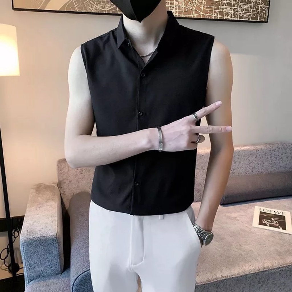 Áo sơ mi không tay, Áo thun nam Thời Trang Mùa Hè chất liệu mềm mát trẻ trung cá tính Qc17