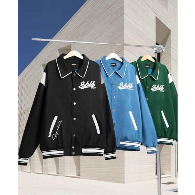 Áo khoác dù bomber  Symbolic có 3 màu đen, xanh lá, xanh dương phong cách cá tính dễ mix đồ