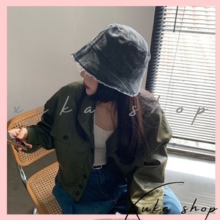  Mũ bucket chất bò cài cấp nón tai bèo unisex mũ tai bèo vành cụp Hàng quảng châu 