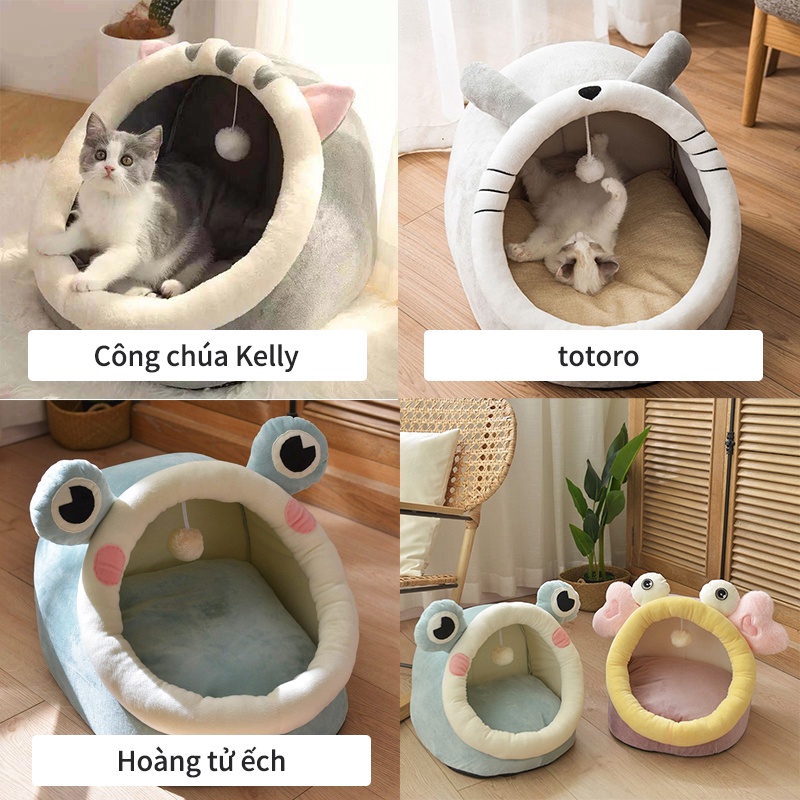 Domicoo Nhà Chó Mèo Mèo Giá Rẻ Giường Ngủ Giữ Ấm Bốn Mùa Có Thể Giặt Sạch Dành Cho Mèo Cưng