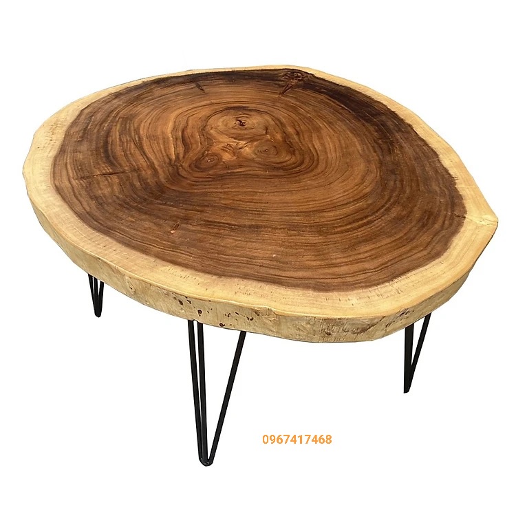 Bàn gỗ decor mini sân vườn-Gỗ xà cừ-Bàn gỗ caphe hình tròn-Sằm Gia-KT:(Mặt dầy: 4cm X Đường Kính 30-75cm) - bàn xà cừ | BigBuy360 - bigbuy360.vn