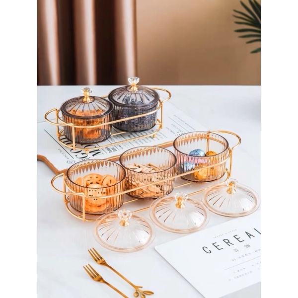 Khay đựng bánh kẹo mứt tết 6 ngăn cao cấp