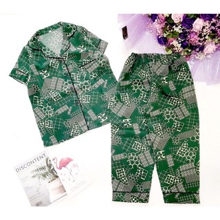 (15-45kg)bộ pijama lụa mango tay cộc bé trai , bé gái