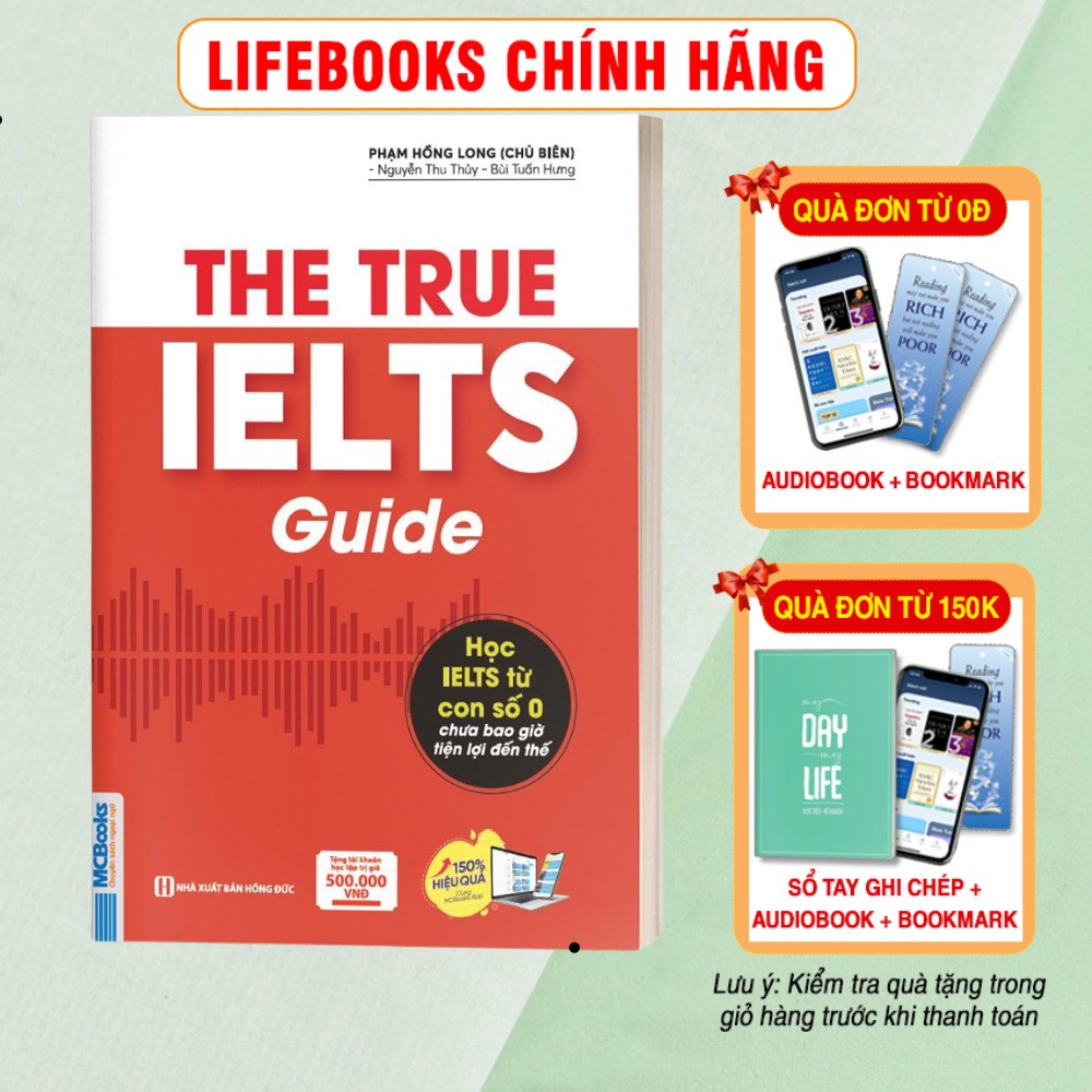 Sách - The True Ielts Guide - Cẩm nang hướng dẫn tự học IELTS chuẩn cho người mới bắt đầu - Tặng tài khoản học tập
