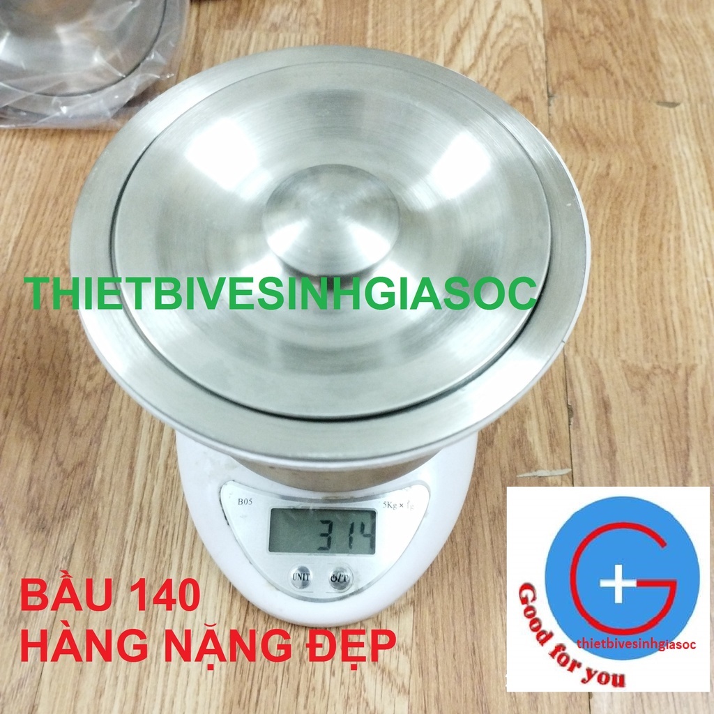 Bầu xi phông chậu rửa bát sus 304 đường kính 140mm| BẦU CHẬU 140 MM