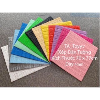 Xốp dán tường giả gạch 3d - khổ lớn 70x77cm dày 4mm