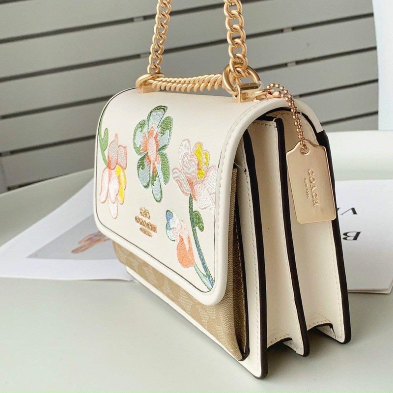 Túi Coach Huston Klare thêu hoa 3D
