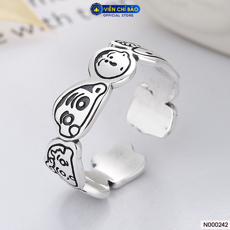 Nhẫn bạc nữ Shin chất liệu bạc Thái 925 thời trang phụ kiện trang sức Viễn Chí Bảo N000242