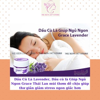 Dầu Cù Là Lavender, Dầu cù là Giúp Ngủ Ngon Grace Thái Lan mùi thơm dễ chịu giúp thư giản giảm stress ngon giấc hơn