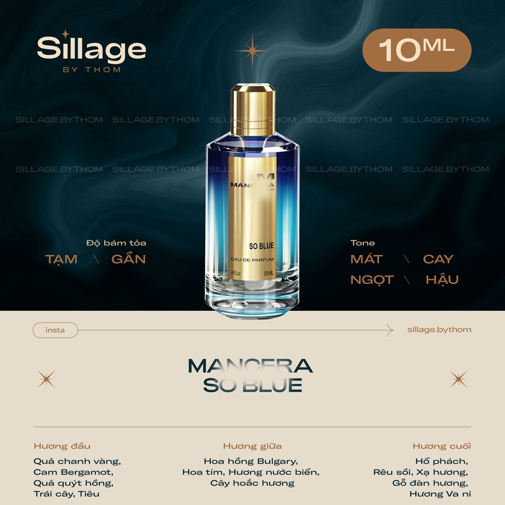 MANCERA SO BLUE EDP | Mẫu thử nước hoa unisex