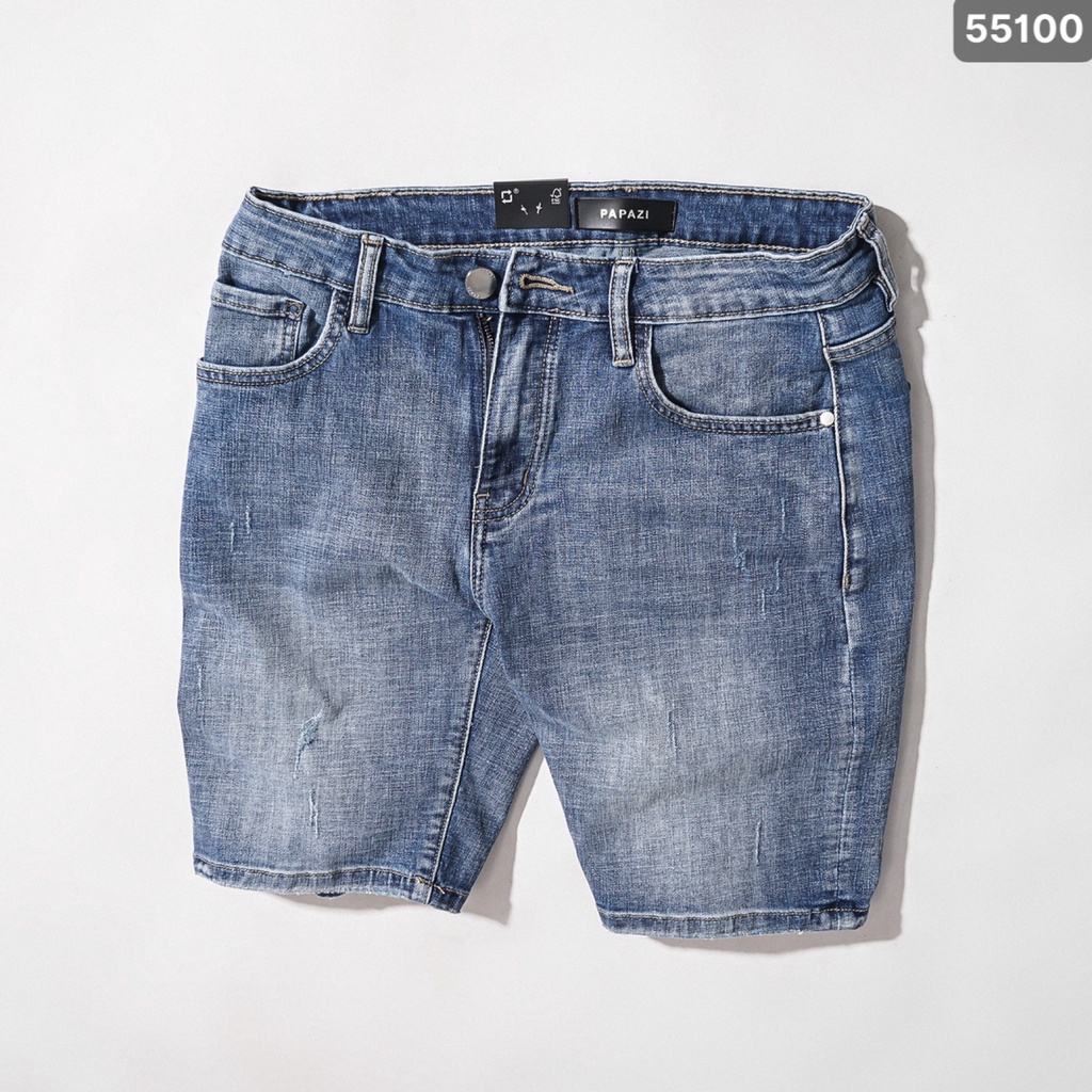 Quần short Mã_55100, quần bò ngắn vải Jean form vừa, dễ phối đồ, phong cách cá tính - PAPAZI