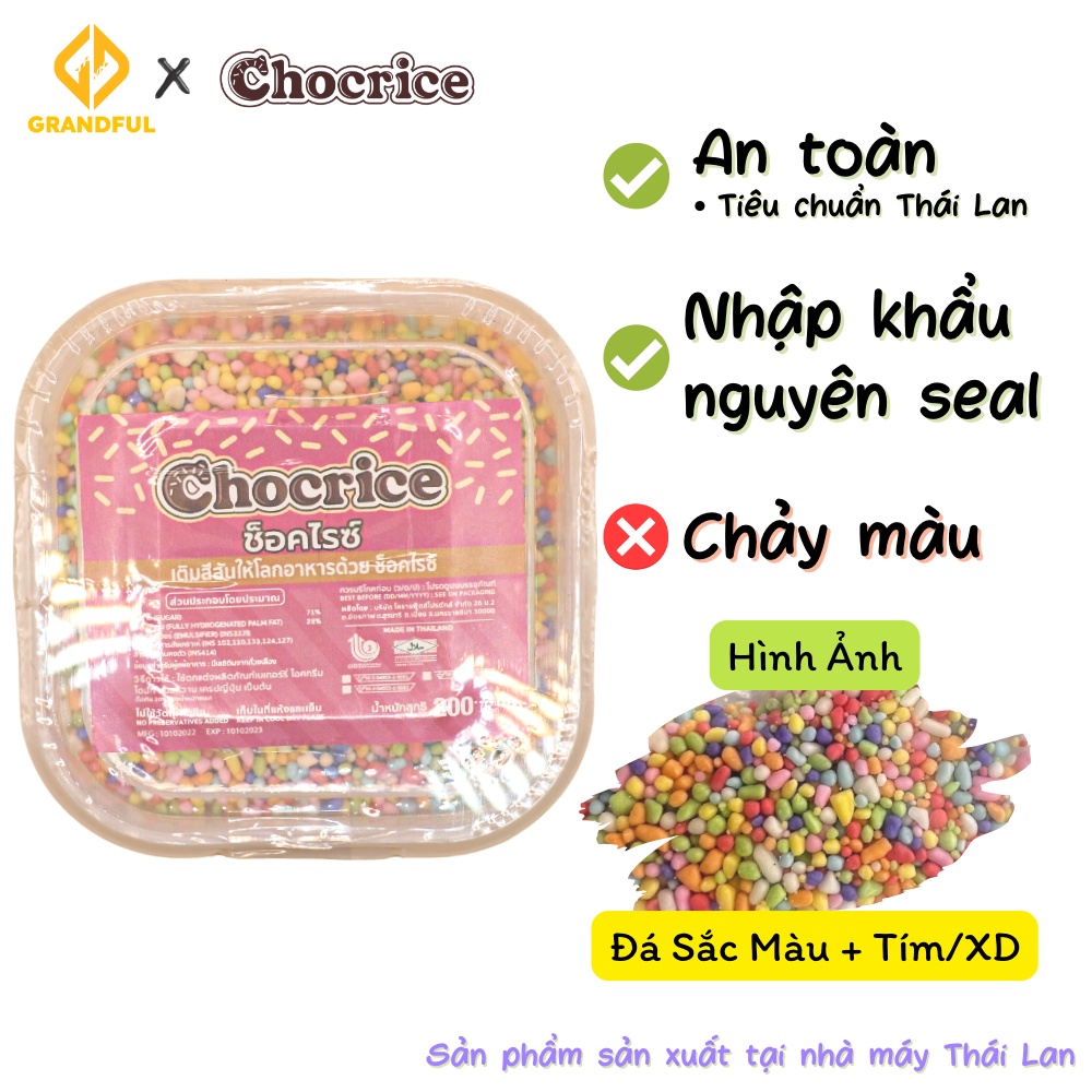 Cốm Màu Chocrice (Hình Đá) Trang Trí Bánh Bakery