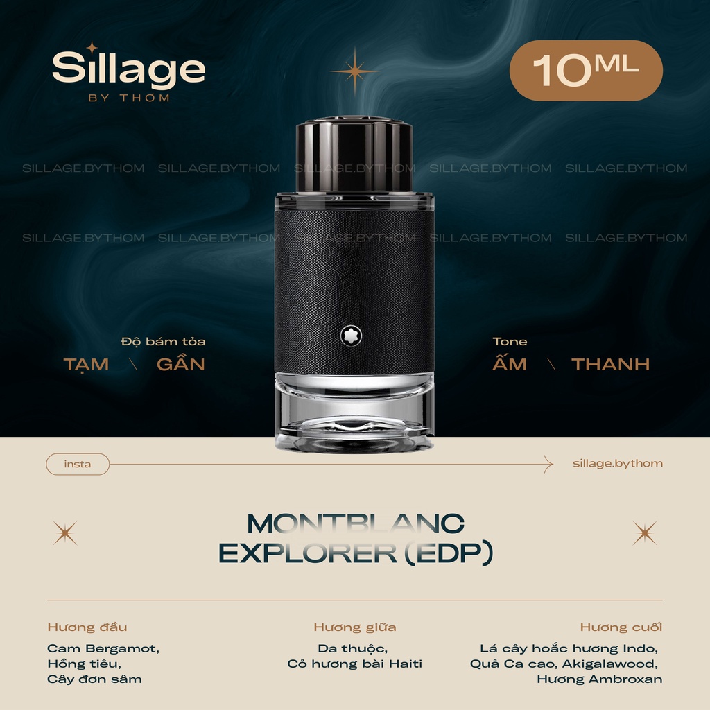 M O N T B L A N C EXPLORER EDP FOR MEN | Mẫu thử nước hoa nam