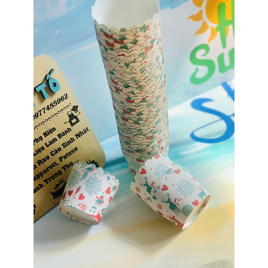 Set 50 ly giấy cứng làm cupcake size nhỏ