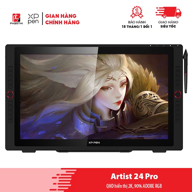 Bảng Vẽ Màn Hình XP-PEN Artist 24 Pro Hiển Thị 2K