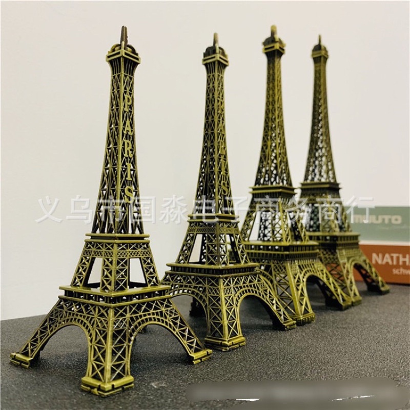 Mô Hình Tháp Paris Tháp Eiffel Trang Trí Nội Thất-Chất Liệu Hợp Kim Không Gỉ Cao 25-32-38Cm