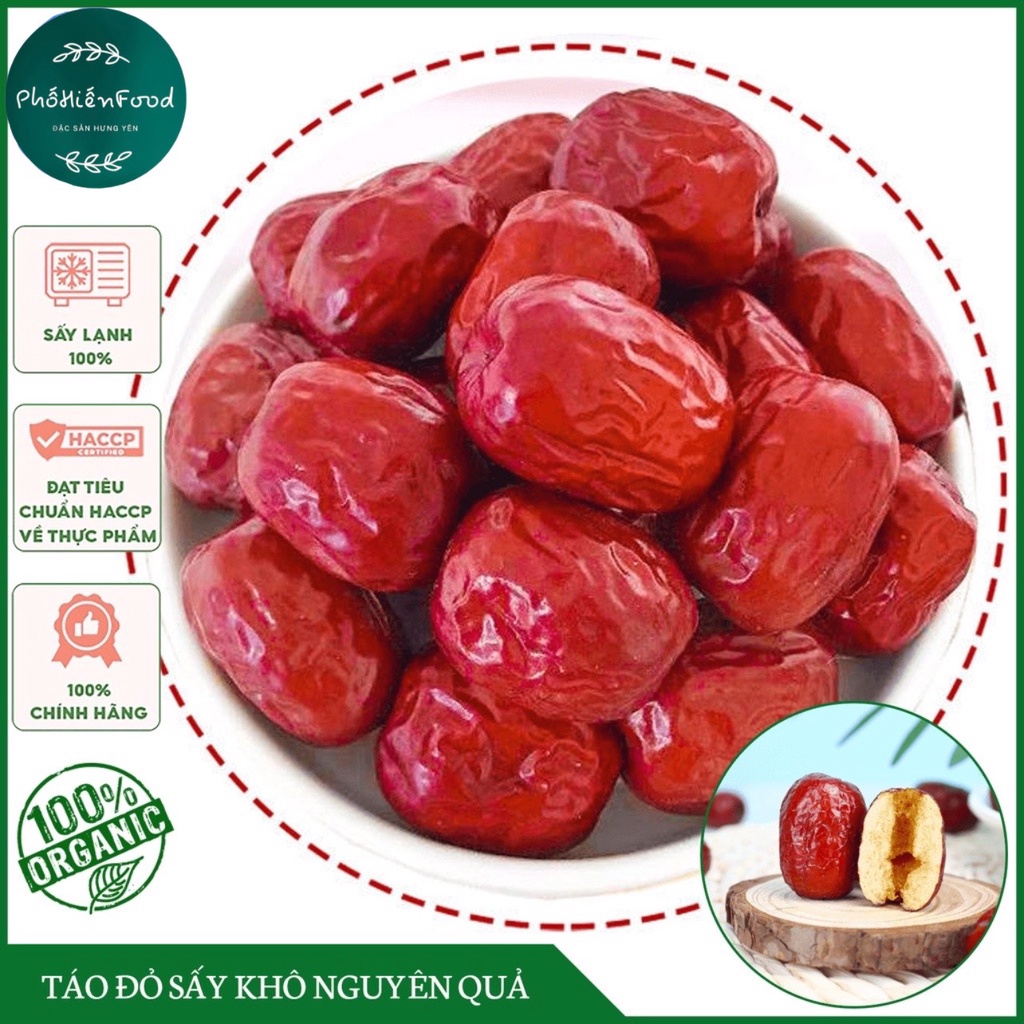 Táo Đỏ Sấy Khô 1Kg Quả To Đỏ Đều Và Đẹp Loại 1[Phố Hiến Xưa]