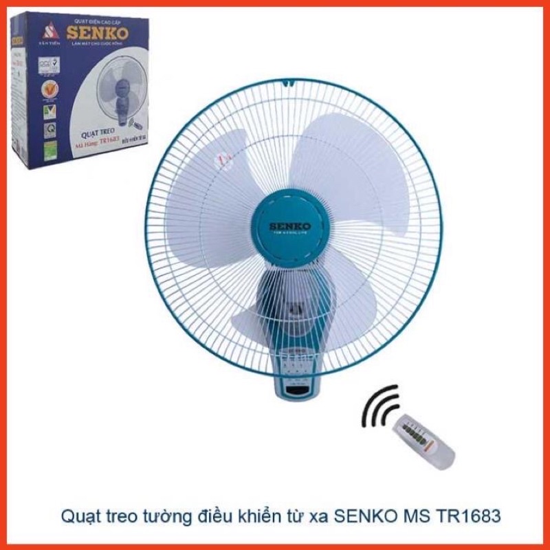 Quạt treo tường Senko TR1683 có điều khiển từ xa